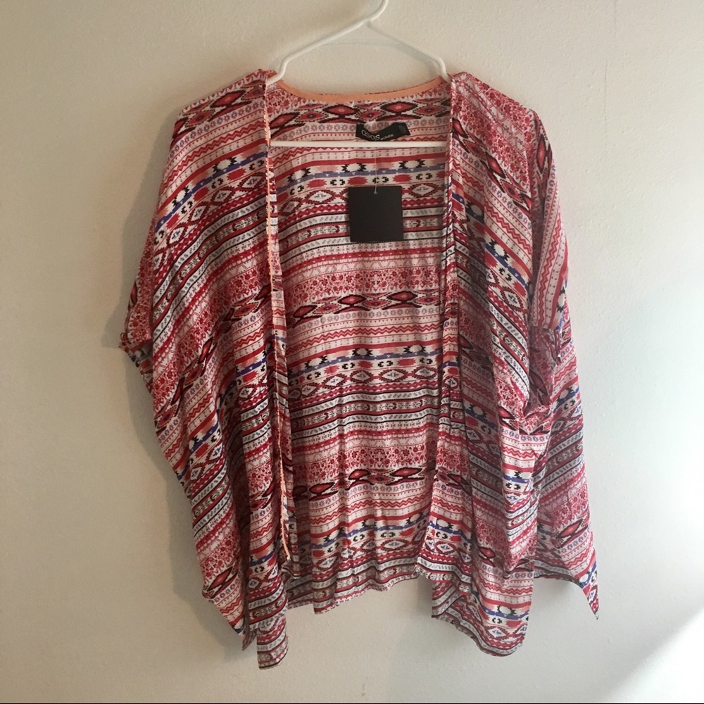 Tropical Tribal Print Kimono